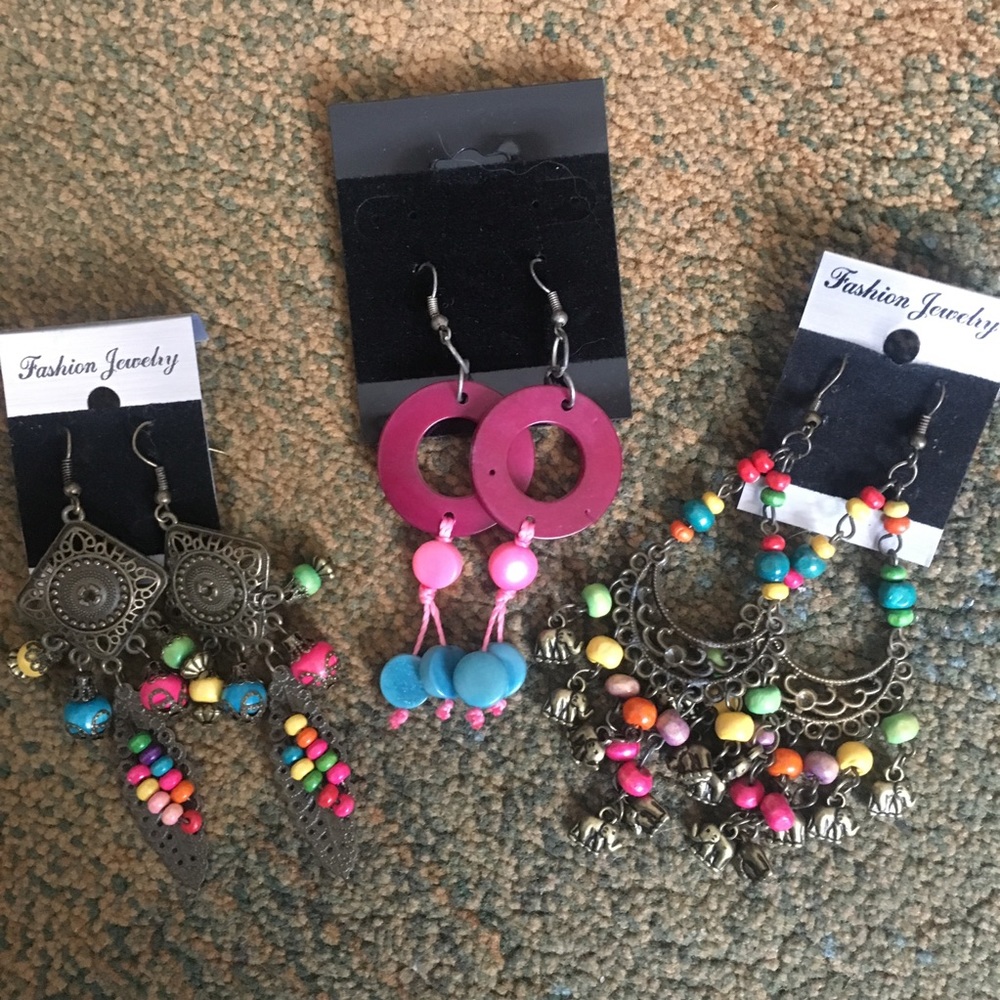 Fun and colorful boho lot of earrings